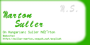 marton suller business card